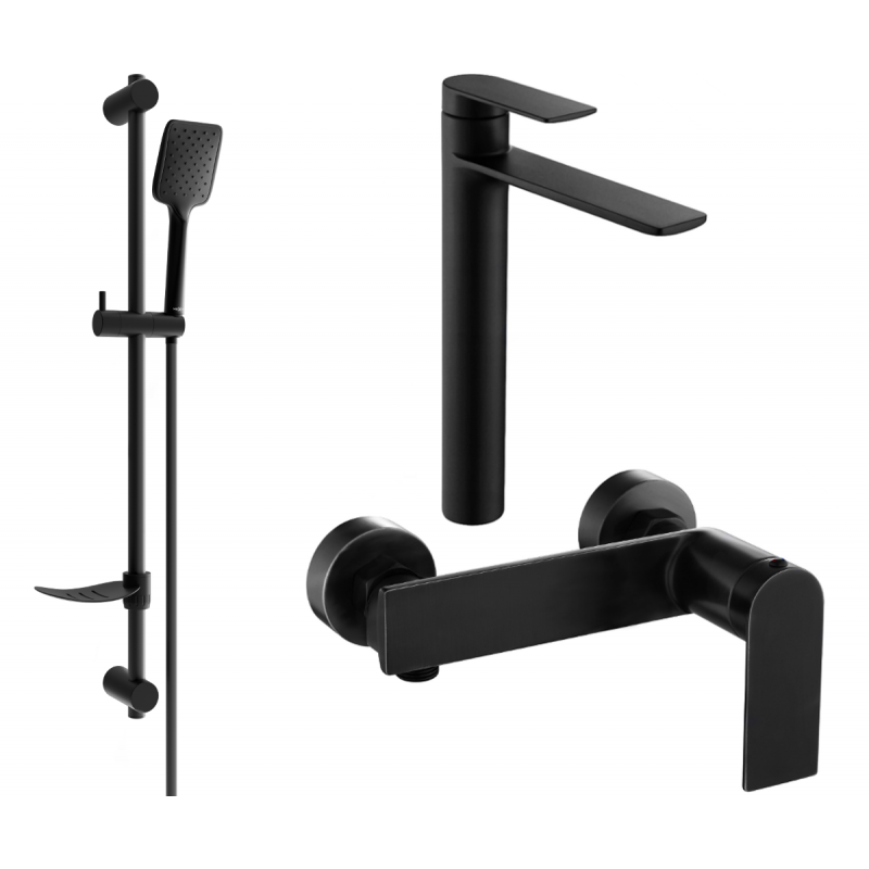 Mexen Zero DF62 dušo komplektas, juodas - 71114DF62-70