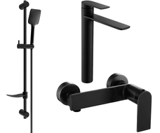 Mexen Zero DF62 dušo komplektas, juodas - 71114DF62-70