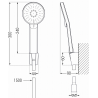 Mexen Zero R40 vonios komplektas, juodas - 71113R40-70