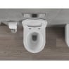 Mexen Rico WC puodas Rimless su lėtai nusileidžiančia slim dangteliu, duroplast, balta blizgi - 30720400