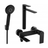 Mexen Zero R40 vonios komplektas, juodas - 71113R40-70