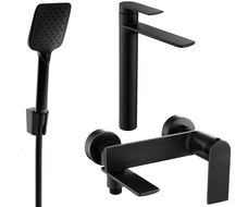 Mexen Zero R62 vonios komplektas, juodas - 71113R62-70