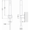 Mexen Zero R70 vonios komplektas, Juoda - 71113R70-70