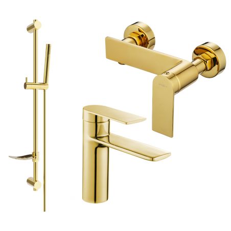 Mexen Zero DF70 dušo komplektas, auksinis - 71104DF70-50
