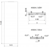 Mexen Flat VS20S plokščiasis radiatorius 2200 x 500 mm, apatinis vidurinis prijungimas, 1267 W, antracitas - W6VS20S-220-050-66