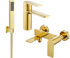 Mexen Zero R02 vonios komplektas, auksinis - 71103R02-50