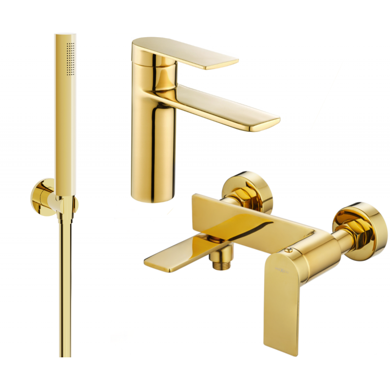 Mexen Zero R70 vonios komplektas, auksinis - 71103R70-50