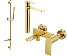 Mexen Zero DF70 vonios komplektas, auksinis - 7113DF70-50
