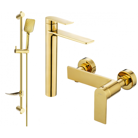 Mexen Zero DF62 dušo komplektas, auksinis - 71114DF62-50