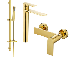 Mexen Zero DQ02 dušo rinkinys, auksinis - 71114DQ02-50