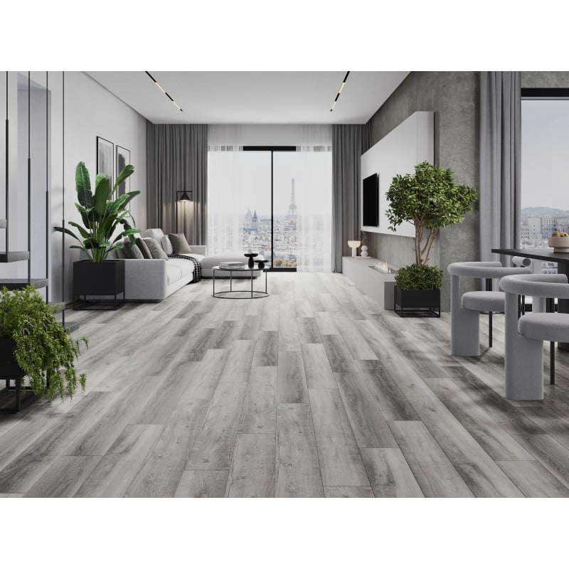 Mexen Santa Clara vinilinės plokštelės 1240 x 182 mm SPC 6,5 mm, IXPE 1,5 mm pagrindas, 4 V-fuga, Ąžuolas