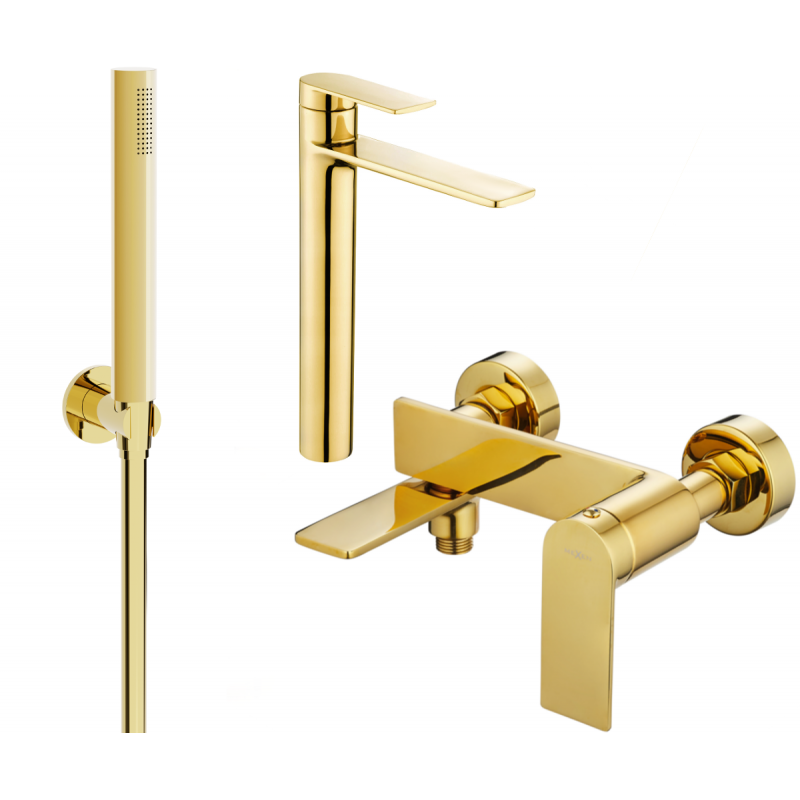 Mexen Zero R70 vonios komplektas, auksinis - 71113R70-50