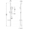 Mexen Royo DF05 dušo komplektas, Juoda - 72204DF05-70