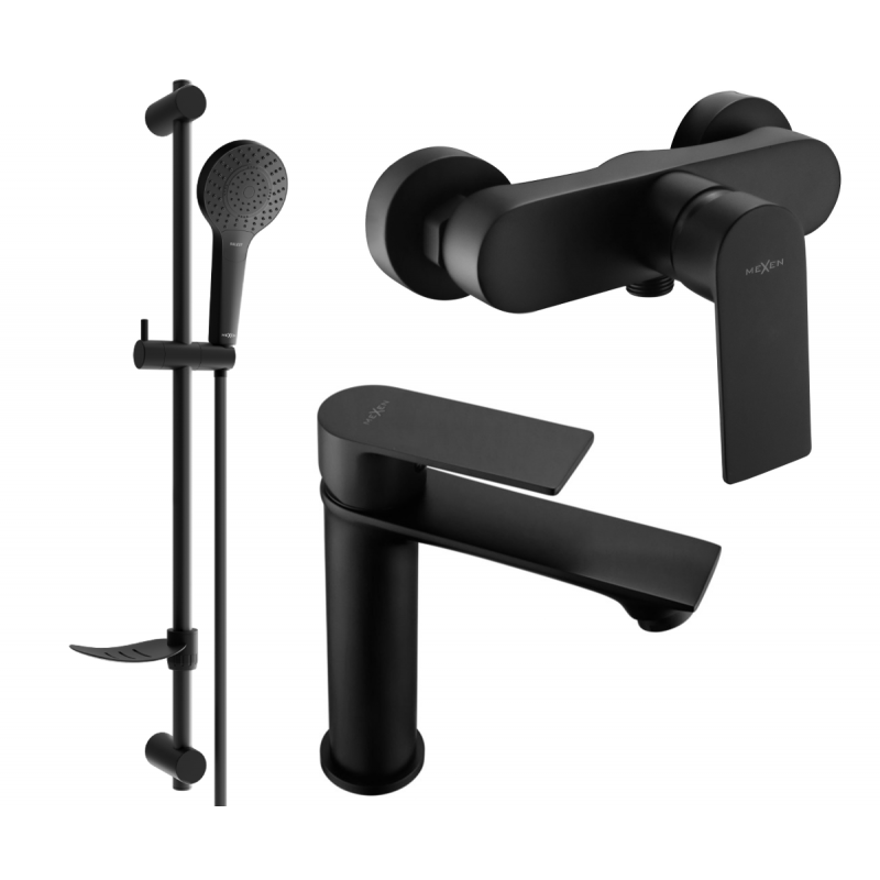 Mexen Royo DF05 dušo komplektas, juodas - 72204DF05-70