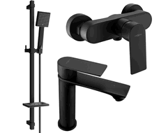 Mexen Royo DQ45 dušo komplektas, juodas - 72204DQ45-70