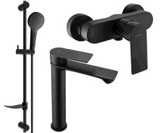 Mexen Royo DF05 dušo komplektas, juodas - 72214DF05-70