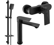 Mexen Royo DQ62 dušo komplektas, juodas - 72214DQ62-70