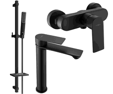 Mexen Royo DQ72 dušo komplektas, juodas - 72214DQ72-70