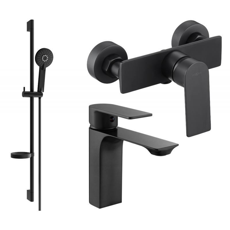 Mexen Alexa DS40 dušo komplektas, juodas - 71204DS40-70
