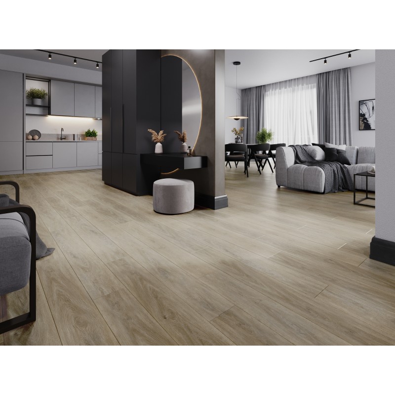 Mexen Parkland vinilinės plokštės 1240 x 182 mm SPC 6,5 mm, IXPE pagrindas 1,5 mm, 4 V griovelis, Ąžuolas