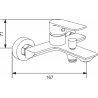 Mexen Alexa R40 vonios komplektas, auksinis - 71203R40-50