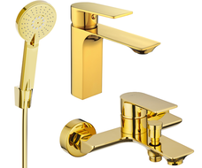 Mexen Alexa R40 vonios komplektas, auksinė - 71203R40-50