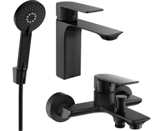 Mexen Alexa R40 vonios komplektas, juodas - 71203R40-70