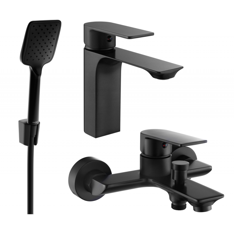 Mexen Alexa R62 vonios komplektas, juodas - 71203R62-70