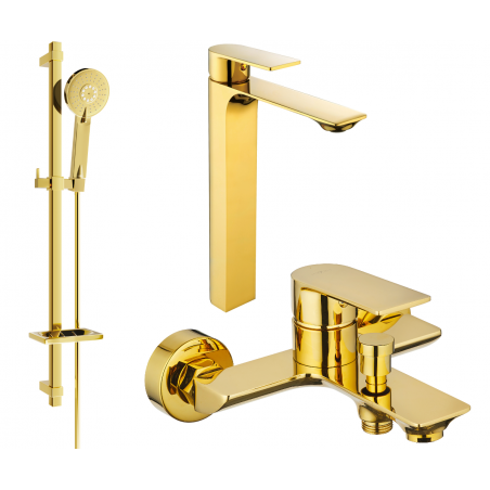 Mexen Alexa DQ40 vonios komplektas, auksinis - 71213DQ40-50