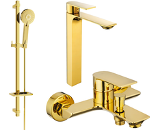 Mexen Alexa DQ40 vonios komplektas, auksinis - 71213DQ40-50