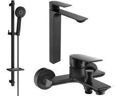 Mexen Alexa DQ40 vonios komplektas, juodas - 71213DQ40-70