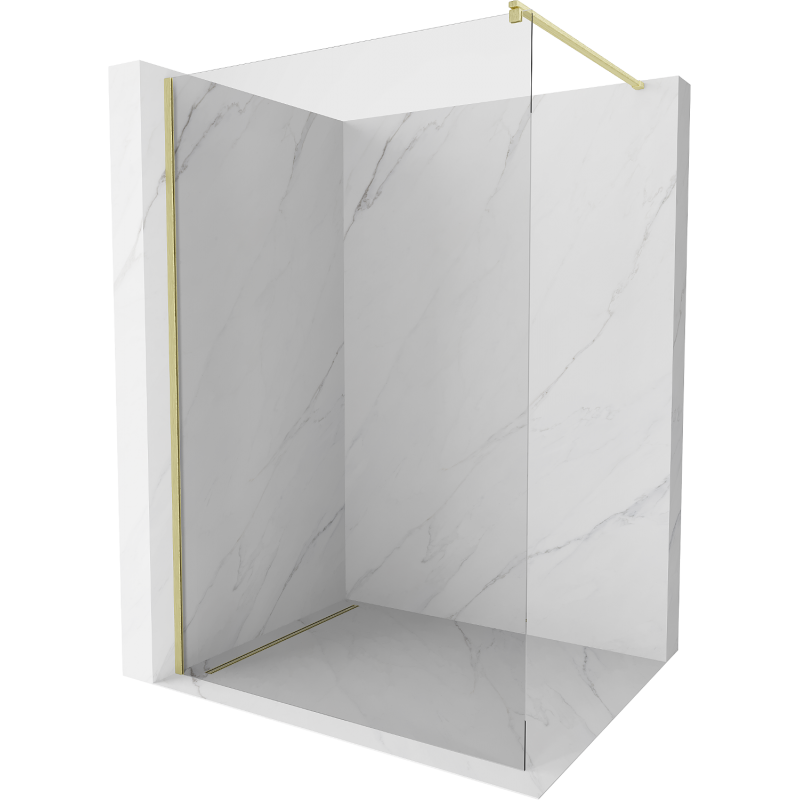 Mexen Kioto dušo sienelė Walk-in 90 x 200 cm, skaidri 8 mm, auksinė šlifuota - 800-090-101-55-00