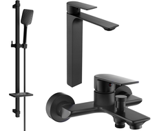 Mexen Alexa DQ62 vonios komplektas, juodas - 71213DQ62-70