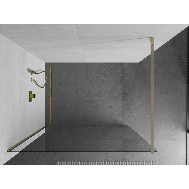 Mexen Kioto dušo sienelė Walk-in 160 x 200 cm, skaidri 8 mm, auksinė šlifuota - 800-160-101-55-00