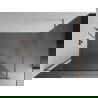 Mexen Kioto Walk-in dušo siena 100 x 200 cm, skaidrus 8 mm, šlifuota varis - 800-100-101-65-00