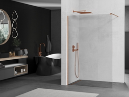 Mexen Kioto jungiama dušo siena Walk-in 105 x 200 cm, skaidrus 8 mm, šlifuota varis - 800-105-101-65-00