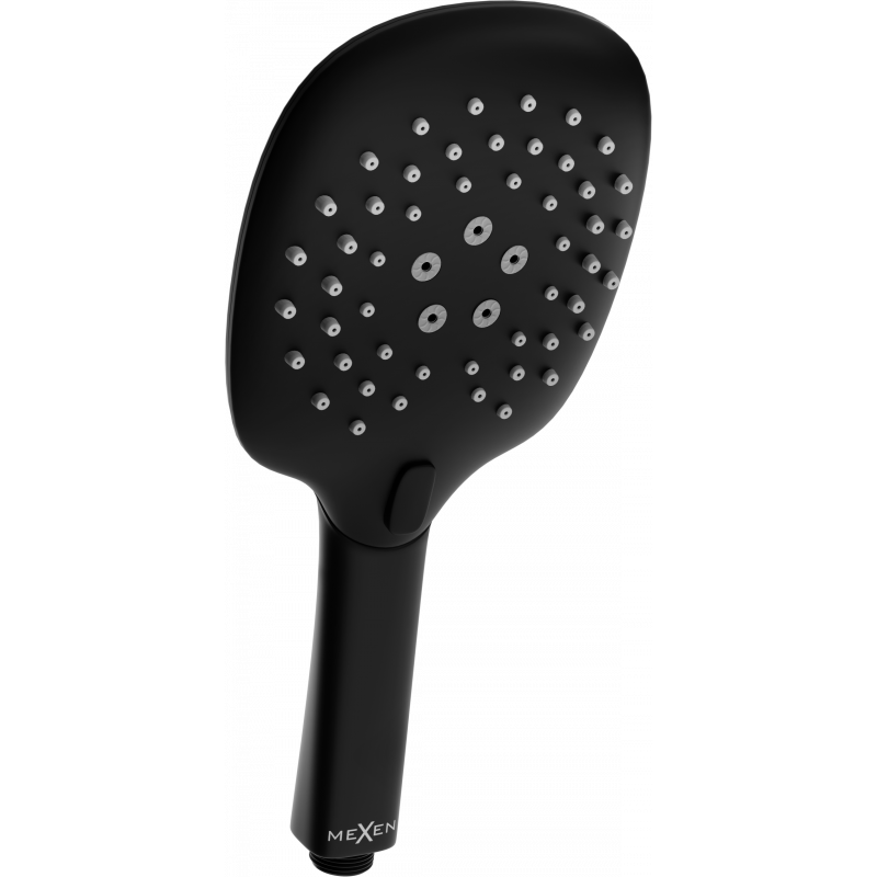 Mexen R-22 trijų funkcijų dušo galvutė, juoda - 79522-70