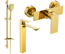 Mexen Alexa DQ62 dušo komplektas, auksinis - 71214DQ62-50