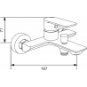 Mexen Alexa R40 vonios komplektas, juodas - 71213R40-70