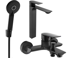 Mexen Alexa R40 vonios rinkinys, juodas - 71213R40-70