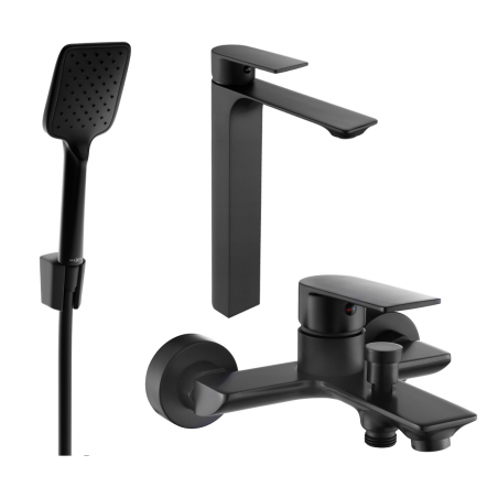 Mexen Alexa R62 vonios komplektas, juodas - 71213R62-70