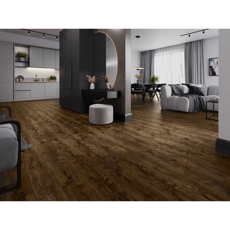 Mexen Mount Vernon 1240 x 182 mm SPC 6,5 mm vinilinės plokštės, IXPE 1,5 mm padas, 4 V-Fuga, Riešutas