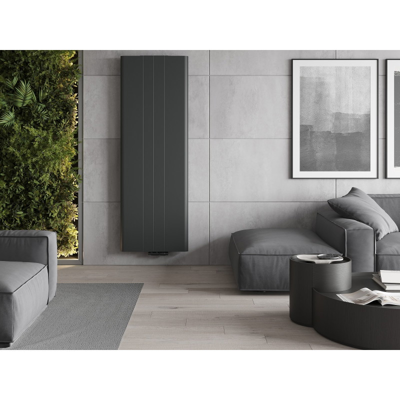 Mexen VR20SL Line plokščiasis radiatorius 1800 x 500 mm, apatinis centrinis prijungimas, 1090 W, antracitas - W6-180-050-66