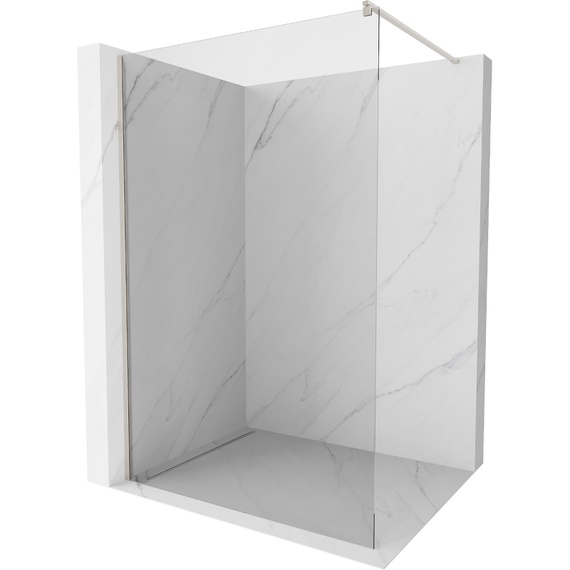 Mexen Kioto dušo sienelė Walk-in 130 x 200 cm, 8 mm skaidrus, šveistas nikelis - 800-130-101-97-00