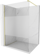 Mexen Kioto dušo siena Walk-in 120 x 200 cm, skaidrus/frost 8 mm, auksu šlifuota - 800-120-101-55-35