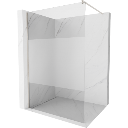 Mexen Kioto prausimosi sienelė Walk-in 130 x 200 cm, skaidrus/čerkšas 8 mm, šveitimas nikeliu - 800-130-101-97-35