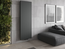 Mexen Line VS20SL plokštelinis šildytuvas 1600 x 300 mm, apatinis vidurinis prijungimas, 596 W, antracitas - W6VS20SL-160-030-66