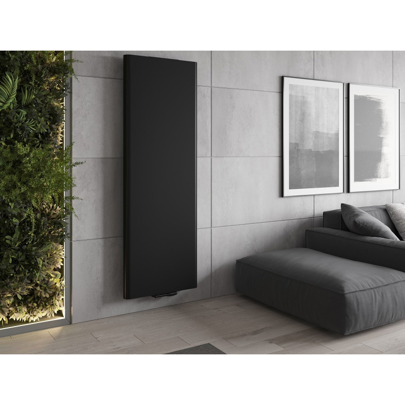 Mexen VR20S Plokščias plokštelinis radiatorius 1400 x 500 mm, apatinis vidurinis prijungimas, 890 W, juodas - W6-140-050-70