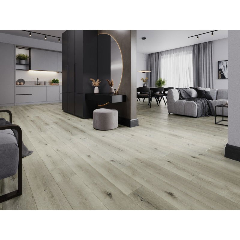 Mexen Silver Lake Vinilinės plokštės 1240 x 182 mm SPC 6,5 mm, IXPE paklotas 1,5 mm, 4 V-Grioveliai, Ąžuolas