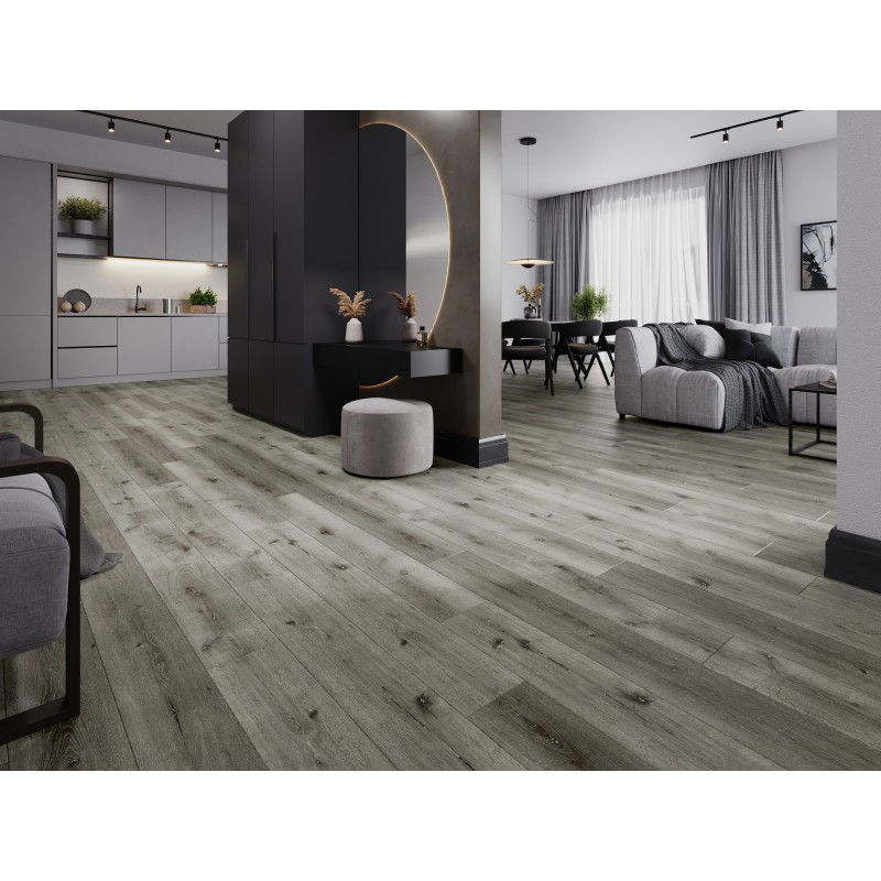 Mexen Lago Vista vinilinės plokštės 1240 x 182 mm SPC 6,5 mm, IXPE padėklas 1,5 mm, 4 V-Fuga, ąžuolas